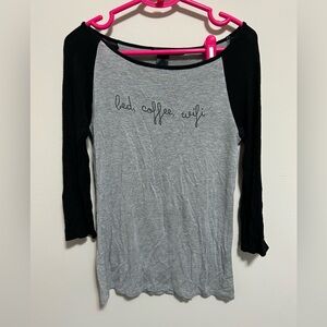 Womens “bed, coffee, wifi” shirt size small